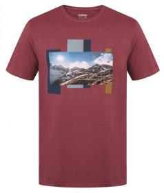 Husky Tee Skyline M bordo pánské bavlněné triko