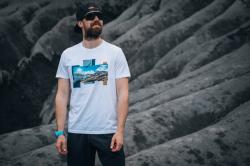 Husky Tee Skyline M light grey pánské bavlněné triko