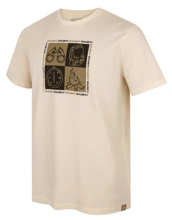 Husky Tee Square M beige pánské bavlněné triko Husky Tee Square M beige pánské bavlněné triko