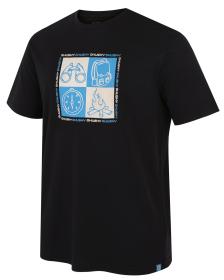 Husky Tee Square M black pánské bavlněné triko