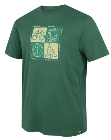 Husky Tee Square M green pánské bavlněné triko Husky Tee Square M green pánské bavlněné triko
