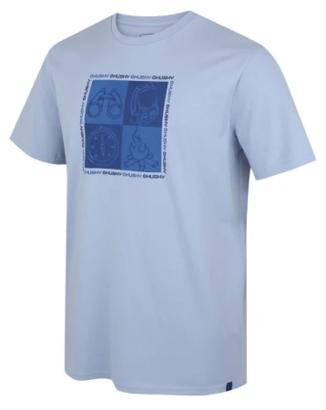 Husky Tee Square M light blue pánské bavlněné triko Husky Tee Square M light blue pánské bavlněné triko