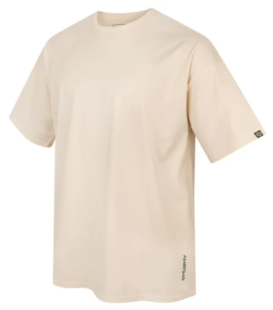 Husky Tee View M beige pánské bavlněné triko