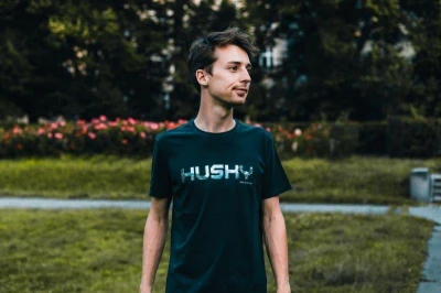 Husky Tee Wild M white pánské bavlněné triko