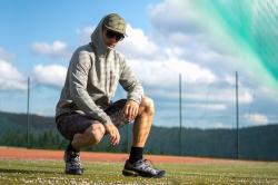 Husky Kafrey M brown pánské funkční kraťasy