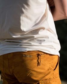 Husky Kalfer M mustard pánské funkční kraťasy