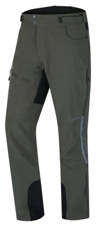 Husky Keson M dark khaki pánské softshell kalhoty