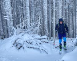 Husky Kala M blue pánské softshellové kalhoty