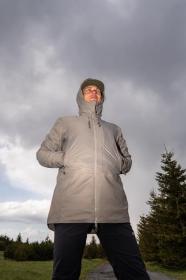 Husky Nestia M brown pánský hardshell kabát