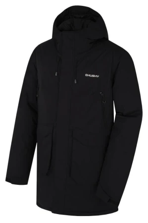 Husky Narvik M black pánský hardshellový plněný kabát