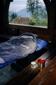 Husky Dinis Ladies -10°C blue/pink péřový třísezónní dámský spacák