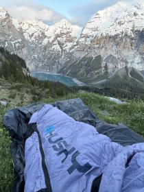 Husky Dinis Ladies -10°C blue/pink péřový třísezónní dámský spacák