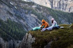 Husky Dinis -10°C blue/mint péřový třísezónní spacák