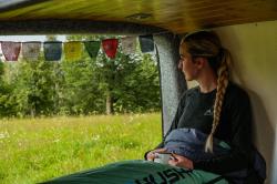 Husky Dinis -10°C blue/mint péřový třísezónní spacák