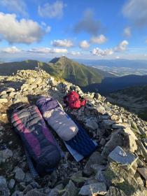 Husky Drape Ladies blue/purple péřový zimní dámský spacák