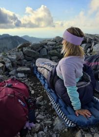 Husky Drape Ladies blue/purple péřový zimní dámský spacák