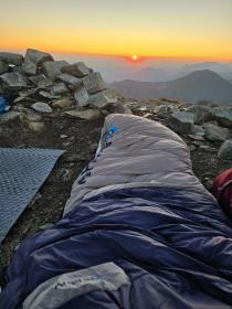 Husky Dopy blue/grey Péřový zimní spacák