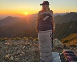 Husky Dopy blue/grey Péřový zimní spacák