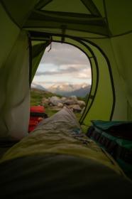 Husky Dopy blue/grey Péřový zimní spacák