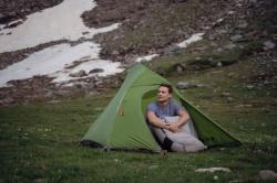 Husky Dopy blue/grey Péřový zimní spacák