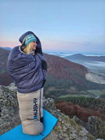 Husky Dopy blue/grey Péřový zimní spacák