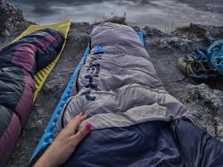 Husky Dopy blue/grey Péřový zimní spacák