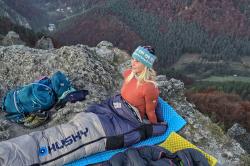 Husky Dopy blue/grey Péřový zimní spacák