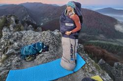 Husky Dopy blue/grey Péřový zimní spacák