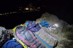 Husky Dopy blue/grey Péřový zimní spacák