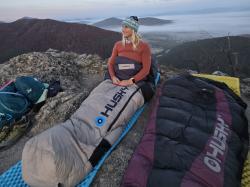 Husky Dopy blue/grey Péřový zimní spacák