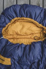 Husky Drafy blue/orange péřový zimní spacák