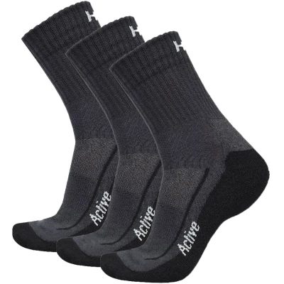 Husky Active 3pack černé ponožky