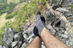 Husky Hiking červené ponožky