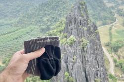 Husky Hiking červené ponožky