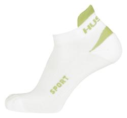 Husky Sport biele/sv. zelené ponožky