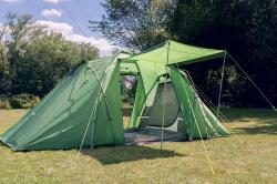 Husky Boston 4 zelený rodinný stan pro 4 osoby + šátek Kilpi