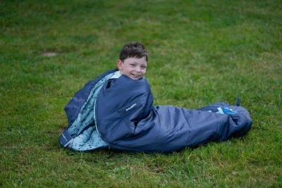 Husky Kids Magic blue/mustard syntetický třísezónní dětský spacák