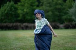 Husky Kids Magic blue/mustard syntetický třísezónní dětský spacák
