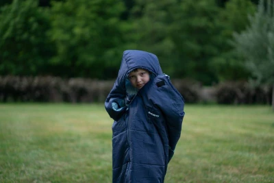Husky Kids Magic blue/mustard syntetický třísezónní dětský spacák