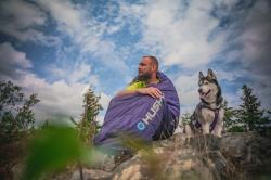 Husky Ember blue/grey syntetický třísezónní spacák