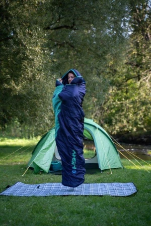 Husky Espace -5°C blue/mint syntetický třísezónní spacák
