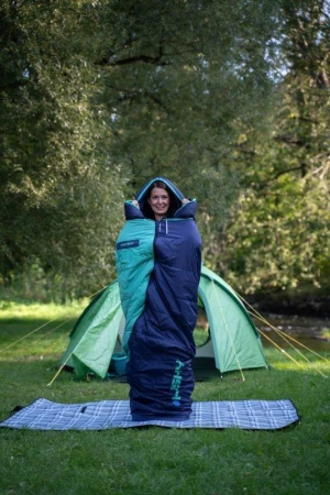 Husky Espace -5°C blue/mint syntetický třísezónní spacák