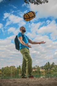 Husky Enjoy long blue/orange syntetický zimní spacák