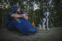 Husky Enjoy long blue/orange syntetický zimní spacák