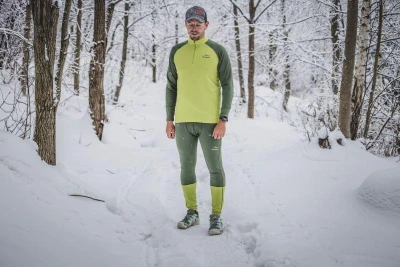 Husky Tyme M khaki termoprádlo Active Winter Kalhoty