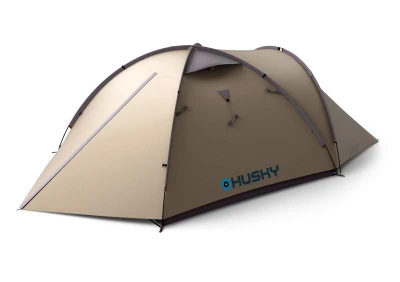 Husky Bizon 3 Plus light brown turistický stan pro 3 osoby