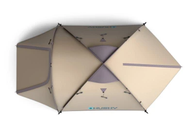 Husky Bizon 3 Plus light brown turistický stan pro 3 osoby