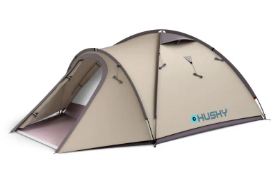 Husky Bizon 3 Plus light brown turistický stan pro 3 osoby