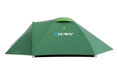 Husky Bizon 3 Plus zelený turistický stan pro 3 osoby + sleva 500,- na příslušenství