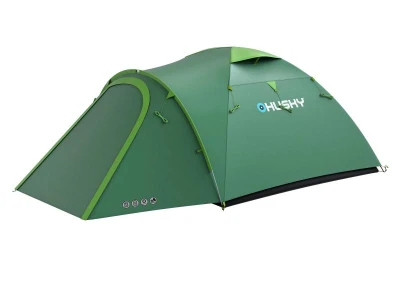 Husky Bizon 3 Plus zelený turistický stan pro 3 osoby + sleva 500,- na příslušenství